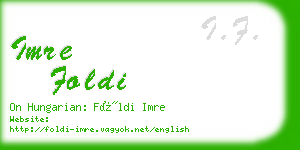 imre foldi business card